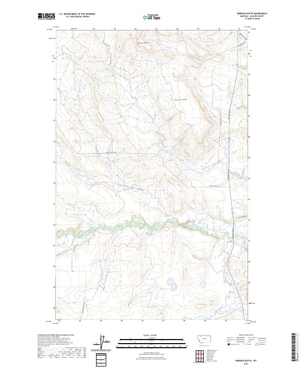 Rimrock Butte topographic map thumbnail