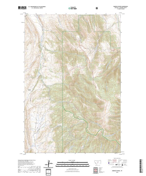 Rimrock Divide topographic map thumbnail