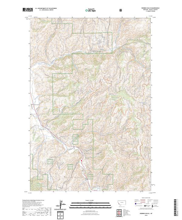 Robbins Gulch topographic map thumbnail