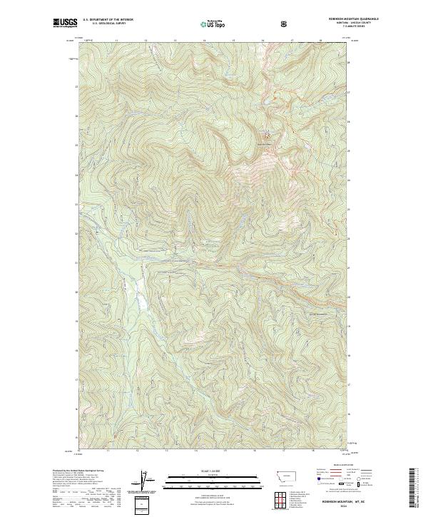Robinson Mountain topographic map thumbnail
