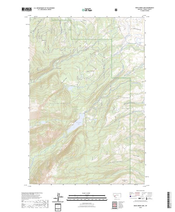 Rock Creek Lake topographic map thumbnail
