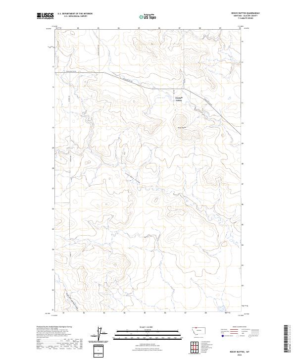Rocky Buttes topographic map thumbnail