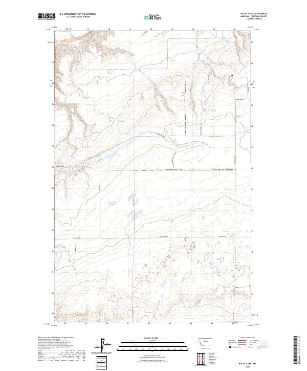 Rocky Lake topographic map thumbnail