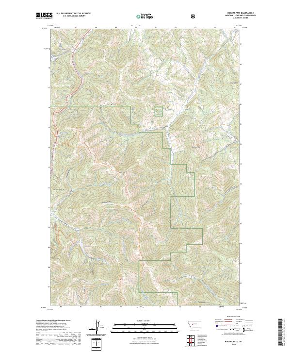 Rogers Pass topographic map thumbnail