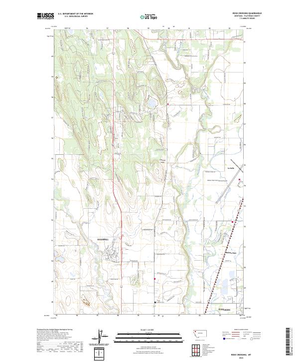 Rose Crossing topographic map thumbnail