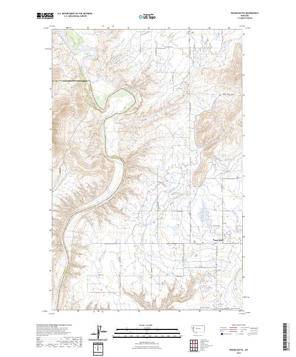 Round Butte 2024 topographic map thumbnail