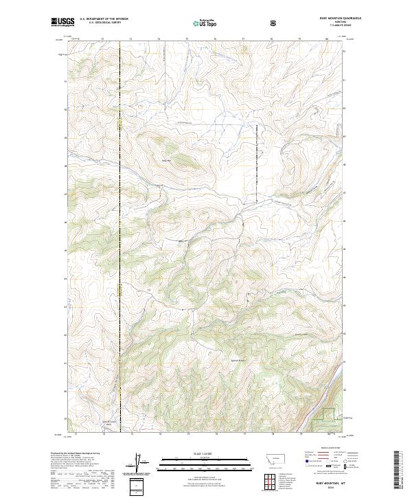 Ruby Mountain topographic map thumbnail