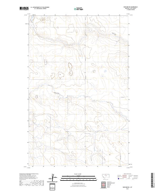 Rudyard NE topographic map thumbnail