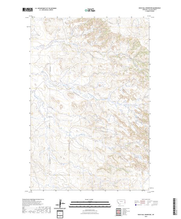 Rush Hall Reservoir topographic map thumbnail