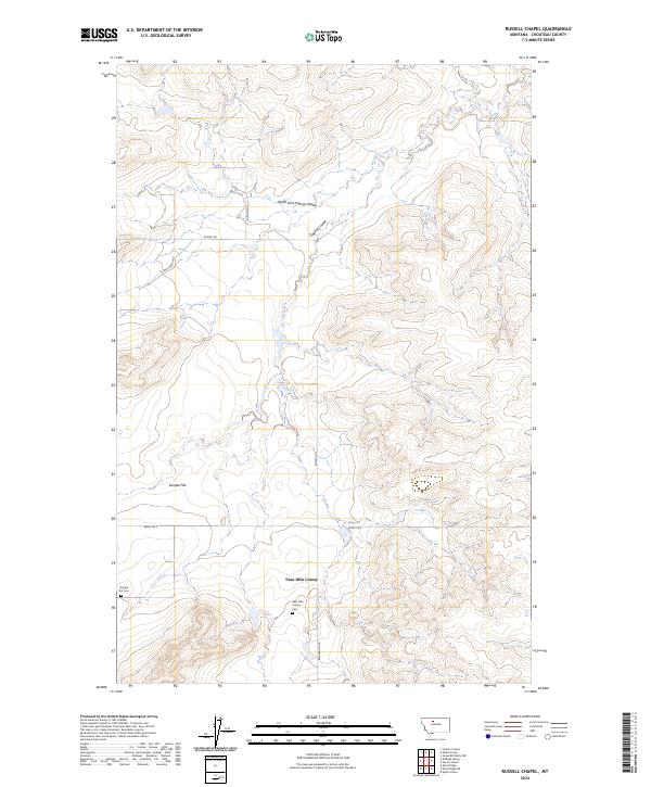 Russell Chapel topographic map thumbnail