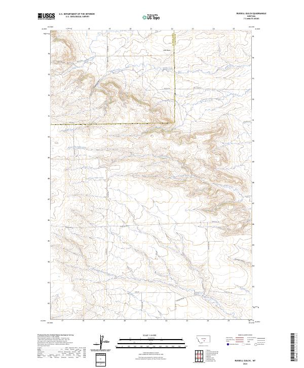 Russell Gulch topographic map thumbnail