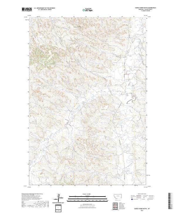 Saddle Horse Butte topographic map thumbnail