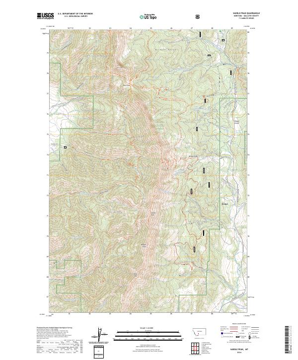 Saddle Peak topographic map thumbnail
