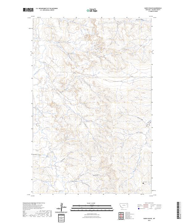 Sadie Coulee topographic map thumbnail