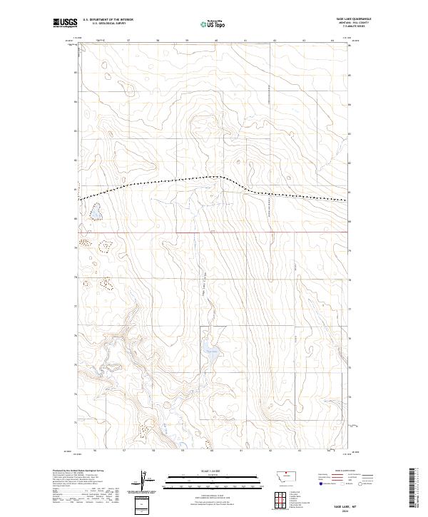 Sage Lake topographic map thumbnail