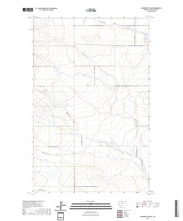 Sagebrush Coulee topographic map thumbnail