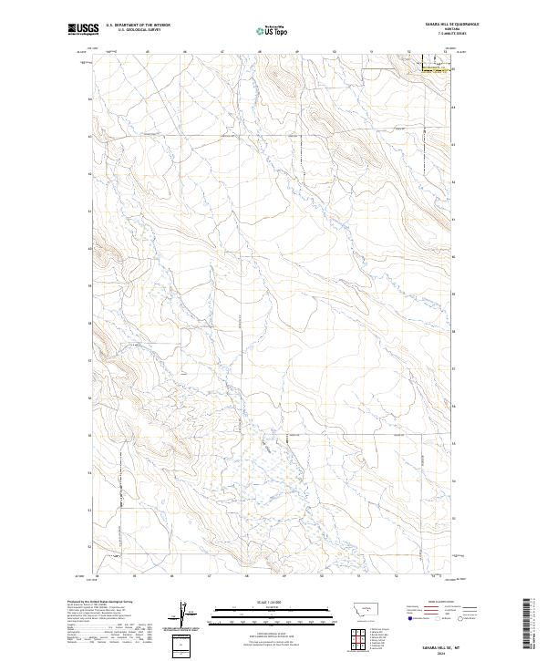 Sahara Hill SE topographic map thumbnail