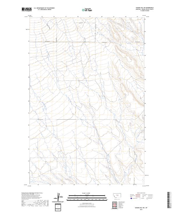 Sahara Hill SW topographic map thumbnail
