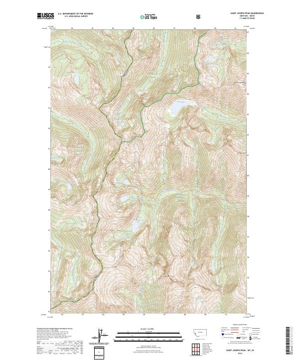 Saint Joseph Peak topographic map thumbnail