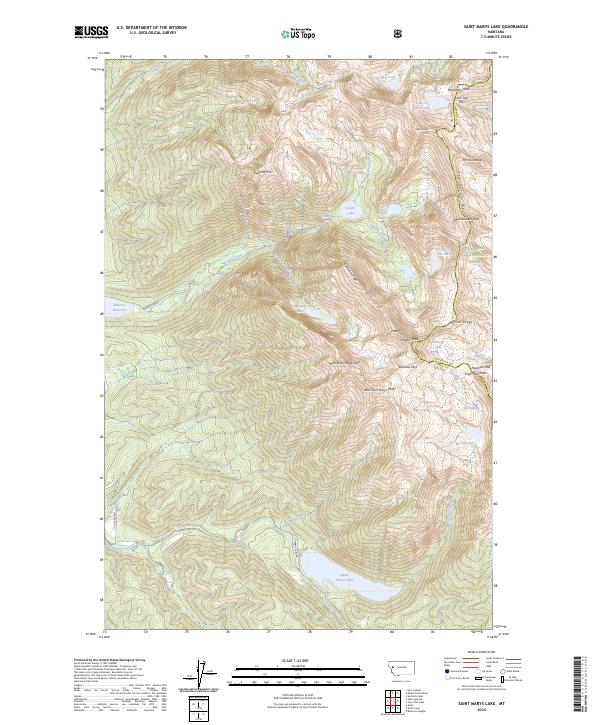 Saint Marys Lake topographic map thumbnail