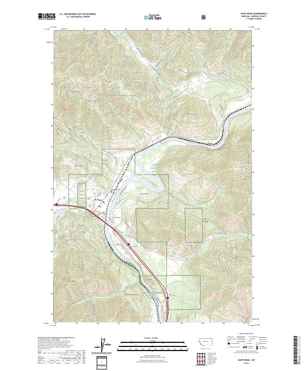 Saint Regis topographic map thumbnail