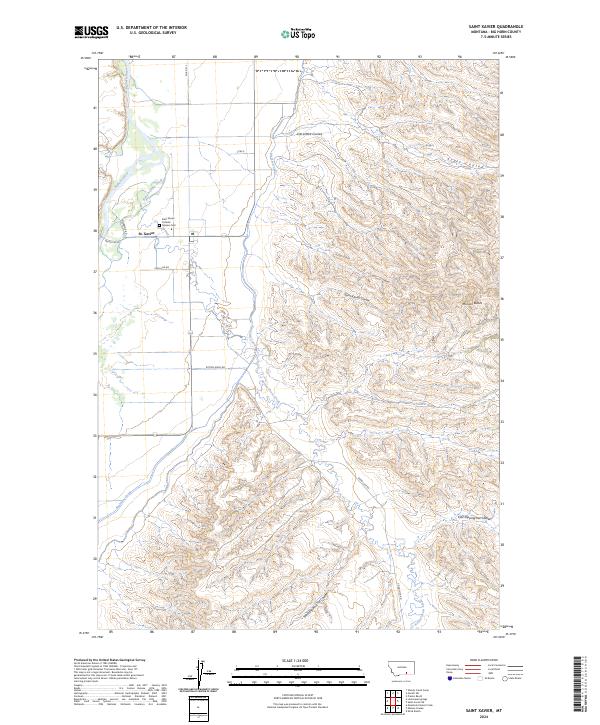 Saint Xavier 2024 topographic map thumbnail