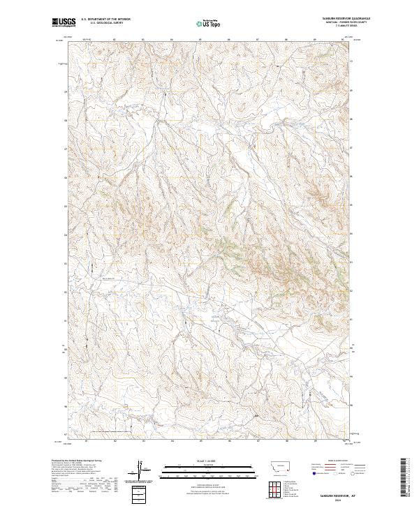 Sanburn Reservoir topographic map thumbnail