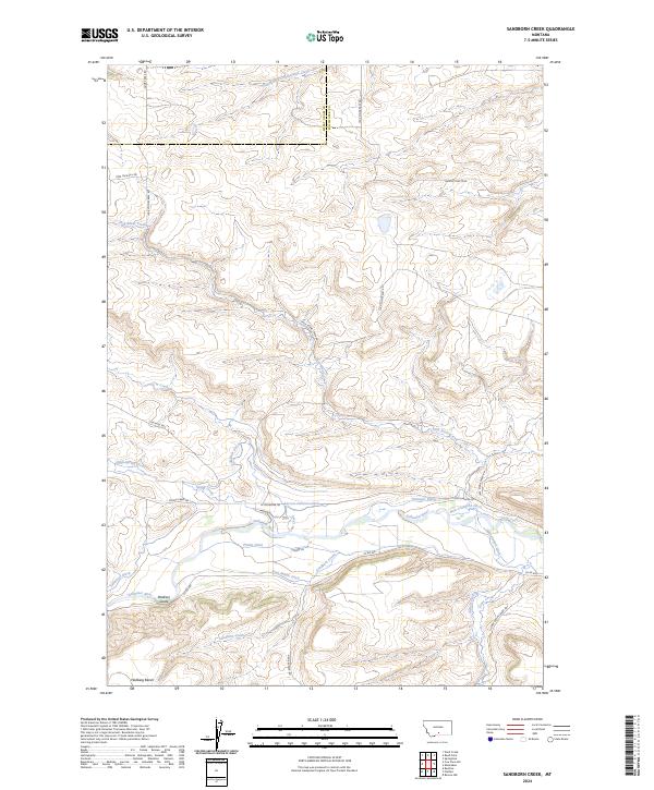 Sandborn Creek topographic map thumbnail