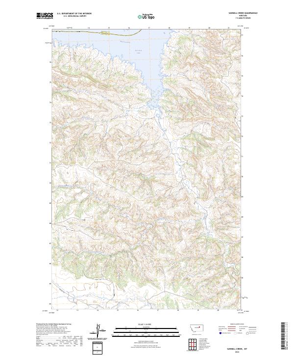 Sawmill Creek topographic map thumbnail