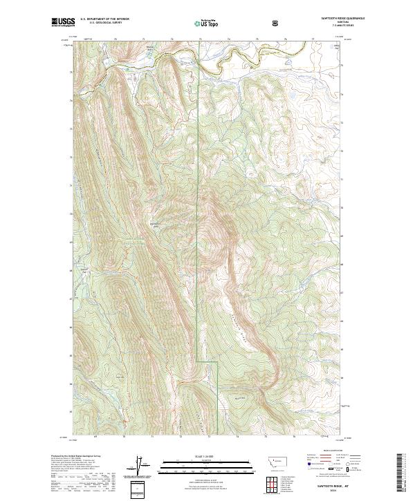 Sawtooth Ridge topographic map thumbnail