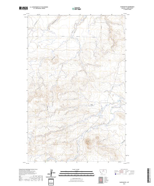 Sayer Butte topographic map thumbnail