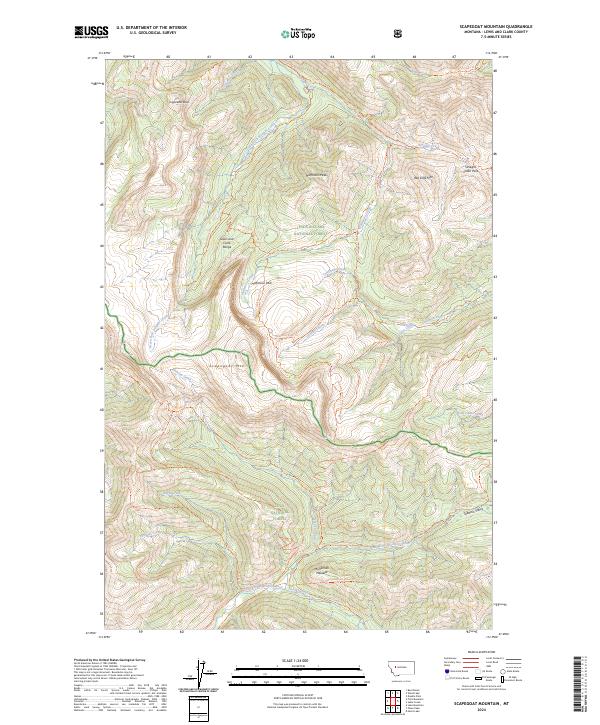 Scapegoat Mountain 2024 topographic map thumbnail
