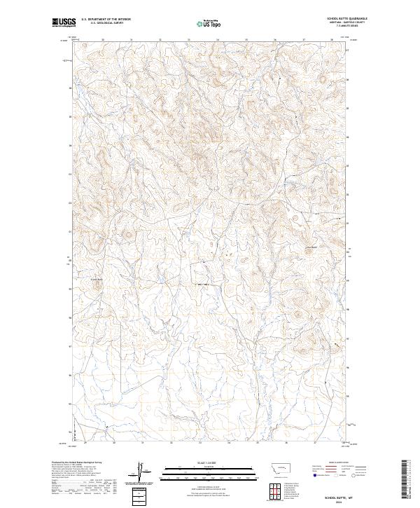 School Butte topographic map thumbnail