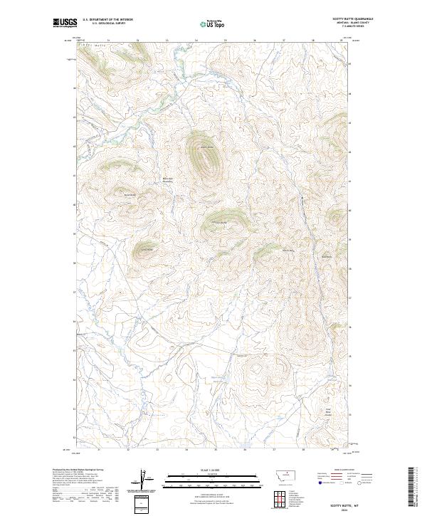 Scotty Butte topographic map thumbnail
