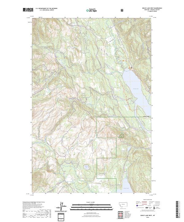 Seeley Lake West topographic map thumbnail
