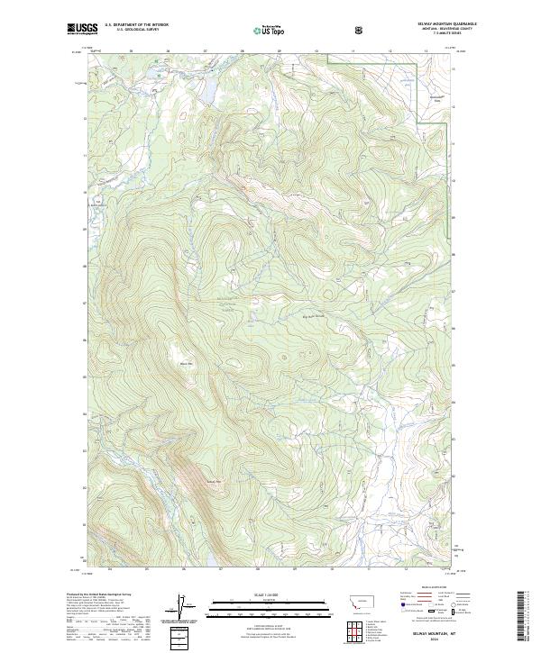 Selway Mountain topographic map thumbnail