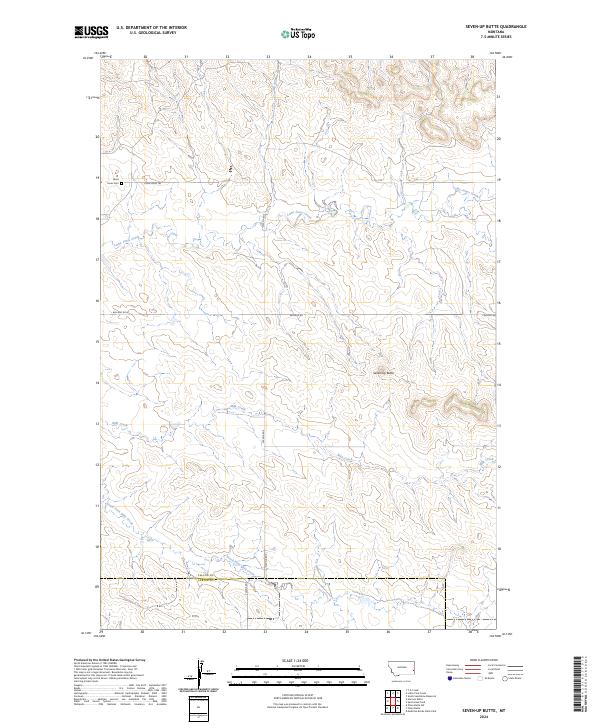 Seven-up Butte topographic map thumbnail