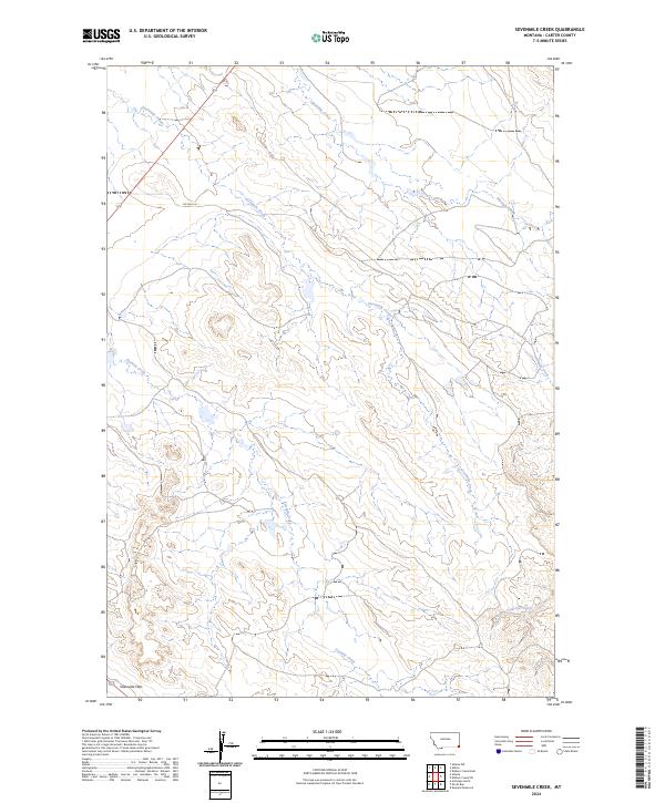 Sevenmile Creek topographic map thumbnail