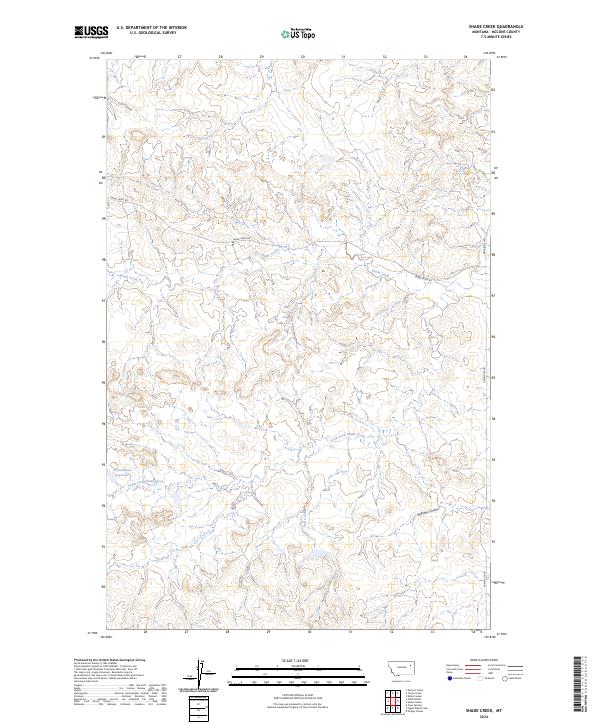 Shade Creek topographic map thumbnail