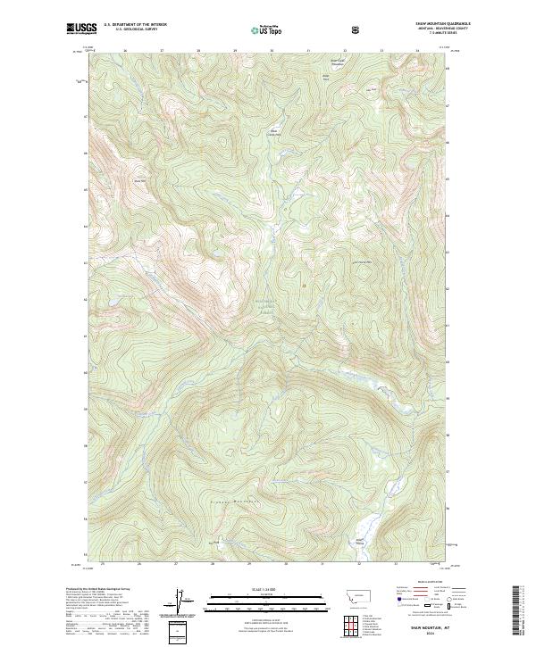 Shaw Mountain 2024 topographic map thumbnail