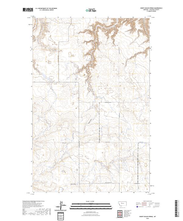 Sheep Coulee Spring topographic map thumbnail