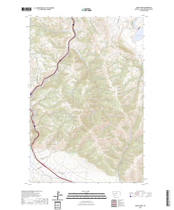 Sheep Creek topographic map thumbnail