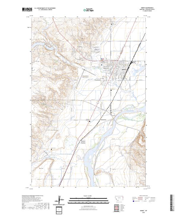 Sidney topographic map thumbnail