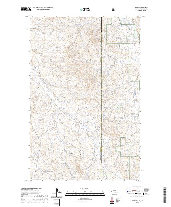 Sidney SE 2024 topographic map thumbnail
