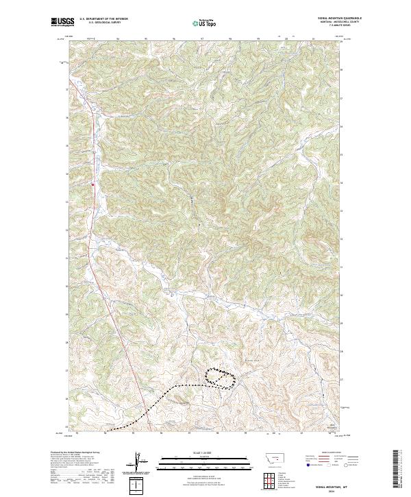 Signal Mountain topographic map thumbnail