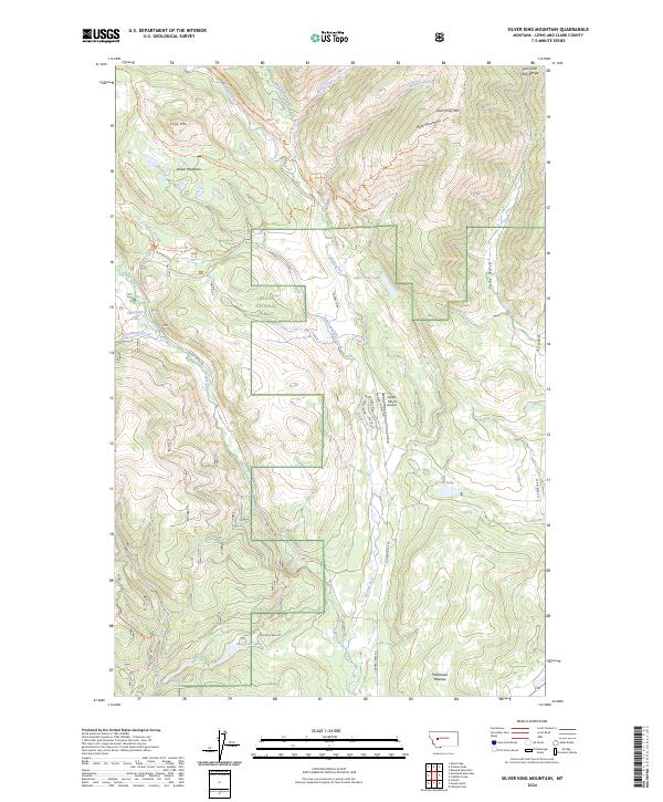 Silver King Mountain 2024 topographic map thumbnail