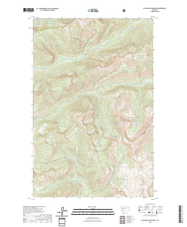Slategoat Mountain topographic map thumbnail
