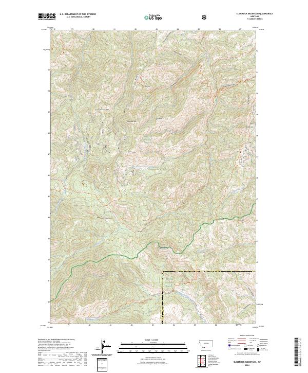 Sliderock Mountain topographic map thumbnail