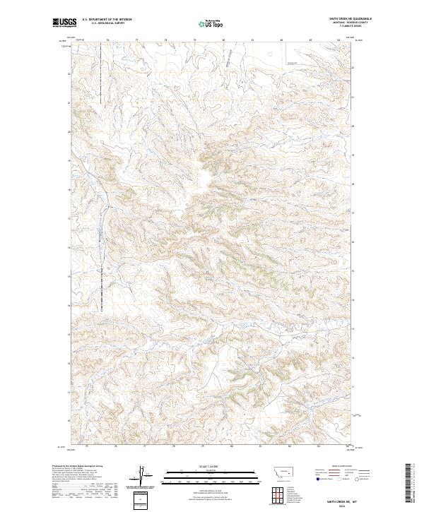 Smith Creek NE topographic map thumbnail