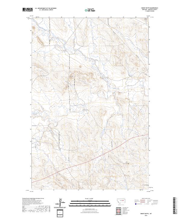 Smoky Butte topographic map thumbnail